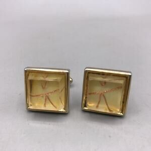 Vintage Mens Lucite Mid Century Cufflink Set